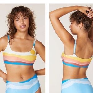 Faherty XXL NEW Shoreside Tankini Saw Sun & Wave Boho Colorful Beach Swim Ocean